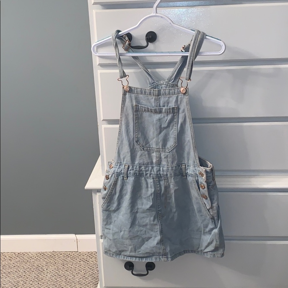Denim Overalls skirt onesie